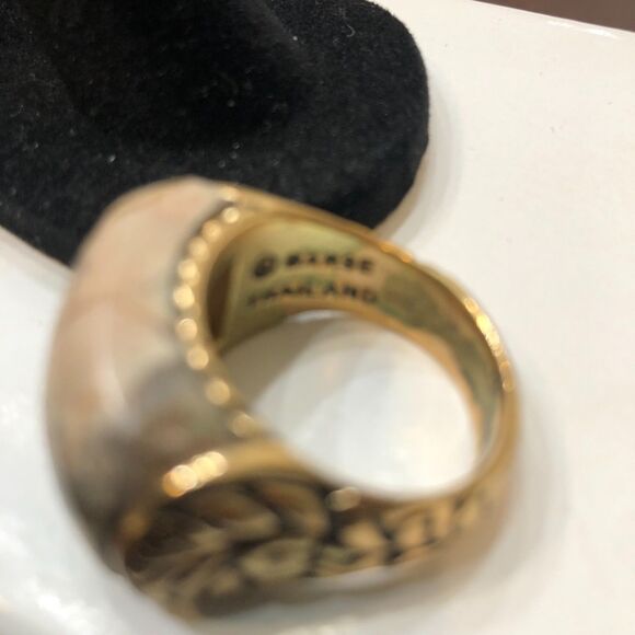 Studio Barse  Gold Tone White Howlite Statement Ring - Picture 4 of 7